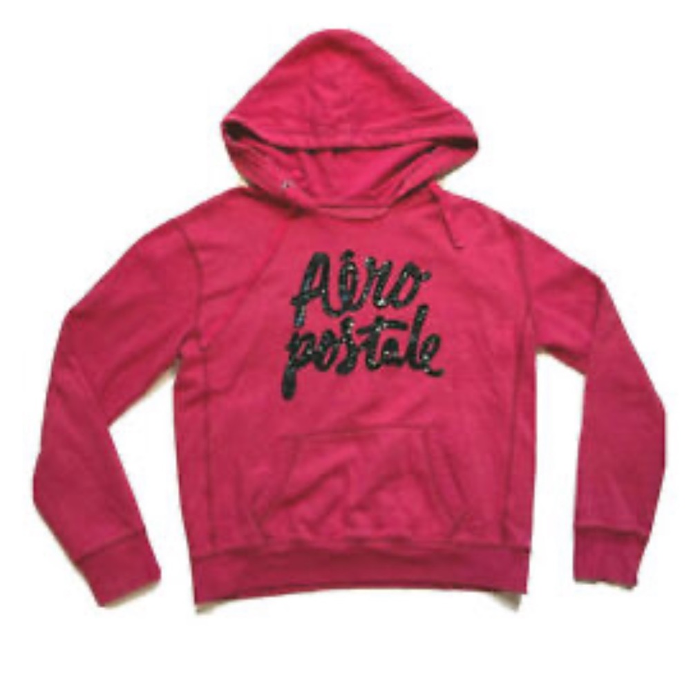 Aeropostale pink glitter sweatshirt